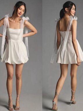 Reformation Enza Mini Dress White